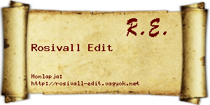 Rosivall Edit névjegykártya